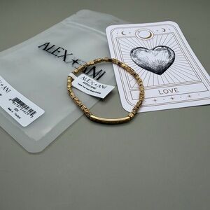 Alex and Ani Follow Your Heart Gold Stretch Bracelet
